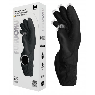 Fukuoku Massage Glove Right Medium Fekete