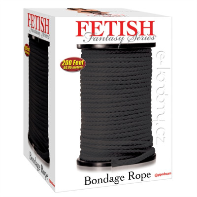 Fetish Fantasy Japanese Silk Rope - Bondázs kötél Fekete 61m