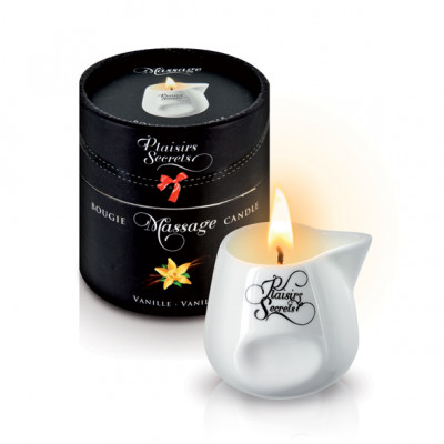 Plaisirs Secrets Massage Candle Vanilla - masszázs gyertya Vanília 80ml