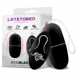 LateToBed Ecoblack Vibrating Egg with Remote Control Black