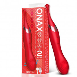 InToYou Onax Double Pulse Stimulator with Strong Vibrating Tip Red