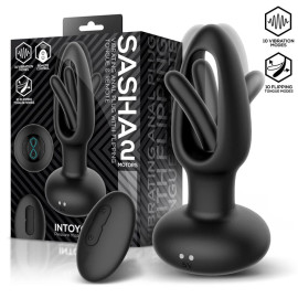 InToYou Sasha Vibrating Plug with Flipping Tongue & Remote Control Black