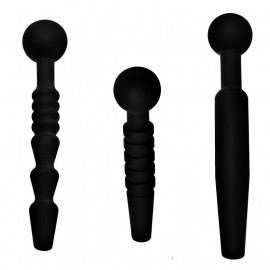 Master Series Dark Rods Silicone Penis Plug Set 3 db