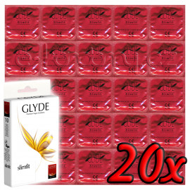 Glyde Slimfit - Premium Vegan Condoms 20 pack