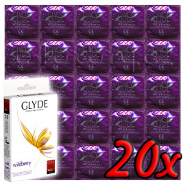 Glyde Wildberry - Premium Vegan Condoms 20 pack