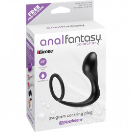 Anal Fantasy Ass-Gasm Cockring Plug - análdugó erekciós gyűrűvel