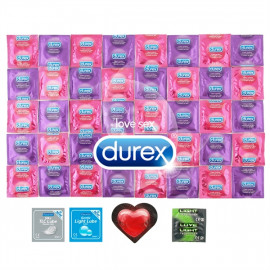 Csomag Durex High Pleasure - 42 óvszer + 2x síkosító Pasante