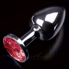 Dolce Piccante Jewellery Small Silver Ruby - Anális ékszer piros kővel