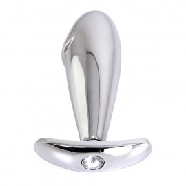 Kiotos Steel Handle Buttplug Penis with Clear Gem