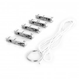 Kiotos Modern Zinc Alloy Nipple Clamps with Rope Set 5pcs