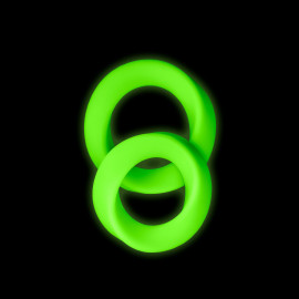 Ouch! Glow in the Dark 2 pcs Cock Ring Set