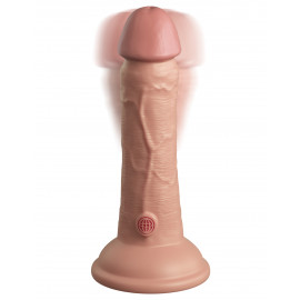 Pipedream King Cock Elite 6" Vibrating Silicone Dual Density Cock Light