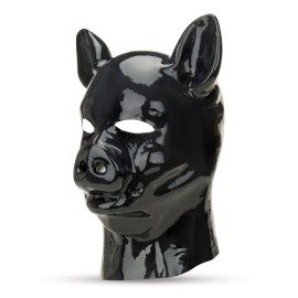 Prowler Red Latex Pig Hood Black