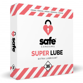 Safe Super Lube Condoms Extra Lubricant 36 pack