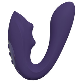 Vive Yuki Rechargeable Dual Motor G-Spot Vibrator with Massaging Beads Purple