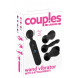 Coup!es Choice Wand Vibrator with 3 Attachments Black