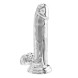 ToyJoy Get Real Clear Dildo with Balls 7 Inch