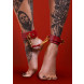 Taboom Bondage in Luxury Ankle Cuffs Red