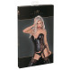 Noir Handmade Cami Suspender Power Wet Look and Leo Velvet 2611457 Black
