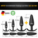 Paloqueth Long.Session Analplug Set from Skin-Friendly Silicone Black 4 pack