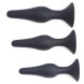 Master Series Triple Spire Tapered Silicone Anal Trainer Set of 3 Black