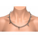 Master Series Punk Spiked Necklace Silver