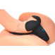 Trinity Vibes 10X Silicone Cock & Ball Ring with Taint Stim & Remote Control Black