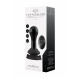 Chrystalino Globy Glass Vibrator with Suction Cup and Remote Rechargeable 10 Speed Black