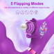 SuperLove Strapless Strap-On with Dual Vibrations, Flapping & Remote Purple