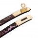 Kiotos Narrow Collar with Lock Reptile Gold/Pink