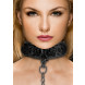 Ouch! Luxury Collar With Leash Black